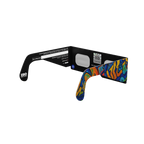 Urban solar eclipse glasses - 135° angle (transparent background)