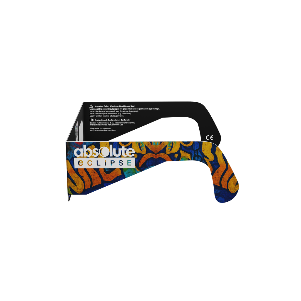 Urban solar eclipse glasses - 270° angle (transparent background)