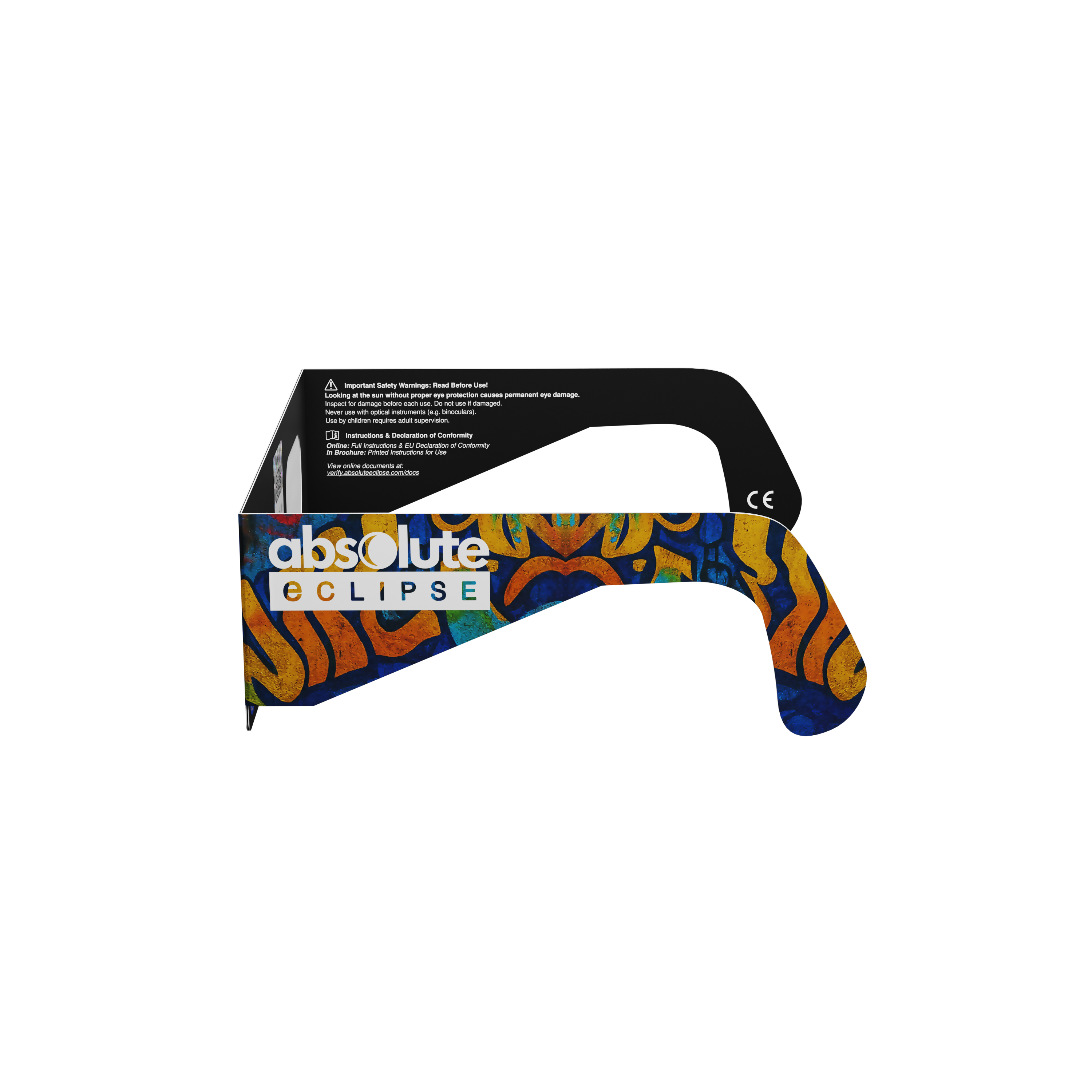 Urban solar eclipse glasses - 270° angle (transparent background)