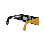 Wood solar eclipse glasses - 135° angle (transparent background)