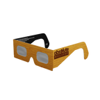 Wood solar eclipse glasses - 315° angle (transparent background)