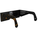 Back-side alternate angle of Astral glasses with QR sticker visible, featuring a cosmic design for safe viewing.