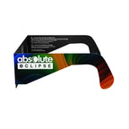 Side alternate profile view of Breeze design glasses, showcasing the unique flowing design. ISO 12312-2 certified for safe viewing.