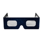 Front view of BTC solar eclipse glasses showcasing their flat lenses and stylish design.