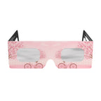 Front view of cherry blossom design eclipse glasses, showcasing their unique style.