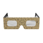 Front view of Doodle design solar eclipse glasses, showing playful hand-drawn art and quality construction.
