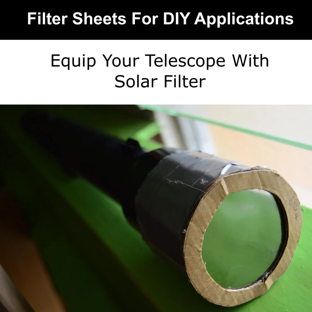 Solar Filter Sheet for Telescopes, Binoculars & Camera Lenses — DIY Solar Film for Direct Sun, Sunspot & Eclipse Viewing — Absolute Eclipse, OD 5.6, ISO 12312-2 Tested