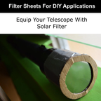 Solar Filter Sheet for Telescopes, Binoculars & Camera Lenses — DIY Solar Film for Direct Sun, Sunspot & Eclipse Viewing — Absolute Eclipse, OD 5.6, ISO 12312-2 Tested