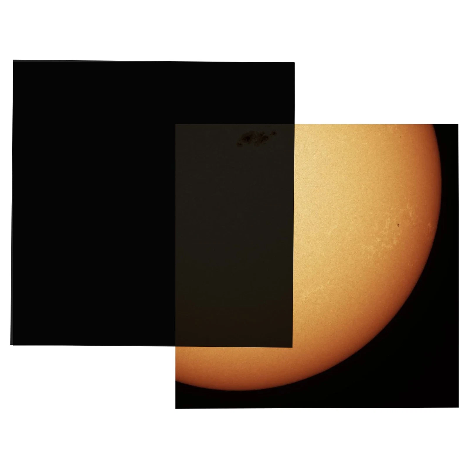Solar Filter Sheet for Telescopes, Binoculars & Camera Lenses — DIY Solar Film for Direct Sun, Sunspot & Eclipse Viewing — Absolute Eclipse, OD 5.6, ISO 12312-2 Tested