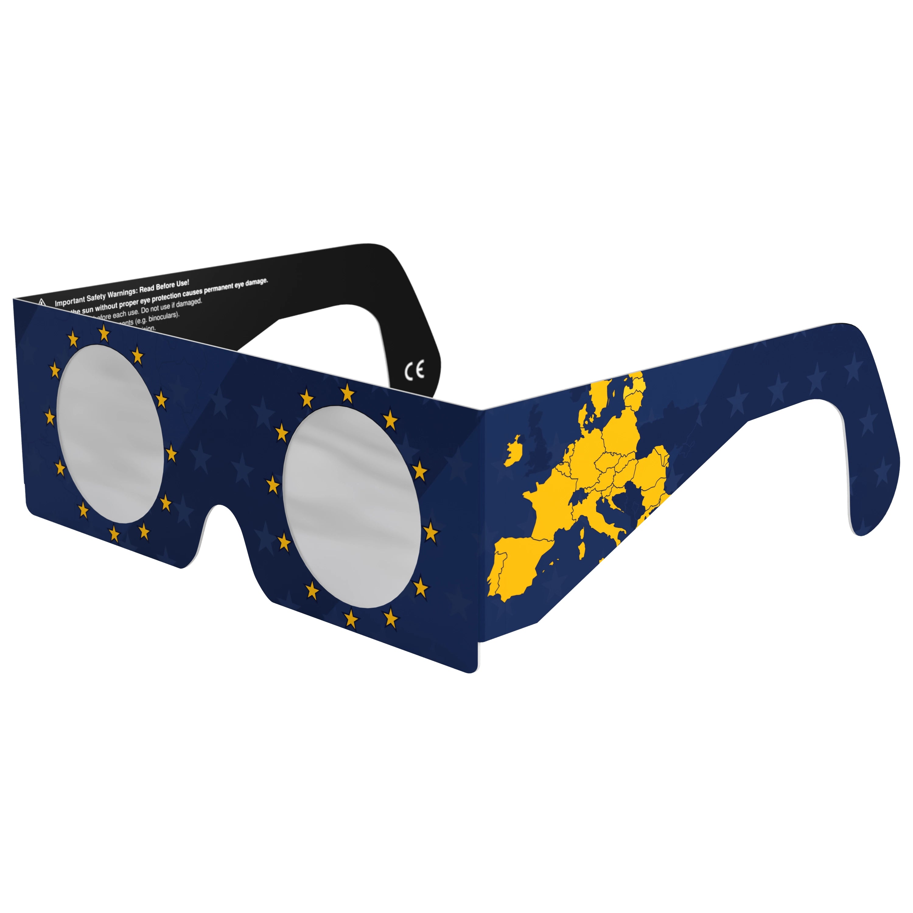 Front-side main angle view of EU design glasses, highlighting their clean and modern aesthetics.