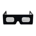 Front view of EVA solar eclipse glasses showcasing sleek design and CE certification.