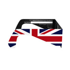 Side profile of GB solar eclipse glasses, showcasing the unique British design and safety features.