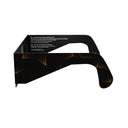 Side alternate profile view of goldline solar eclipse glasses, emphasizing their flat lens design.