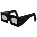 Front-side main angle view of goldline eclipse glasses, showcasing their luxurious gold line pattern.