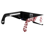 Back-side angle view of solar eclipse glasses, featuring the QR authenticity sticker for assurance.