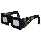 Front-side main angle view of Music design solar eclipse glasses, highlighting their stylish design.