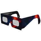 Front-side main angle view of Nebula design solar eclipse glasses, highlighting their unique style.