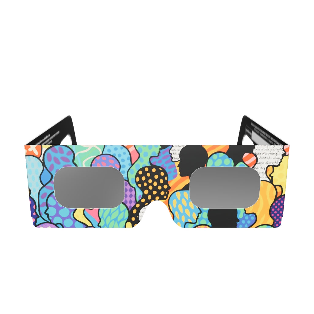 Crowd Solar Eclipse Paper Glasses