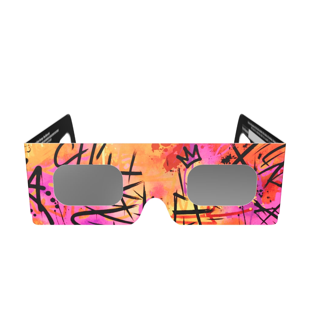 Graffiti Solar Eclipse Paper Glasses
