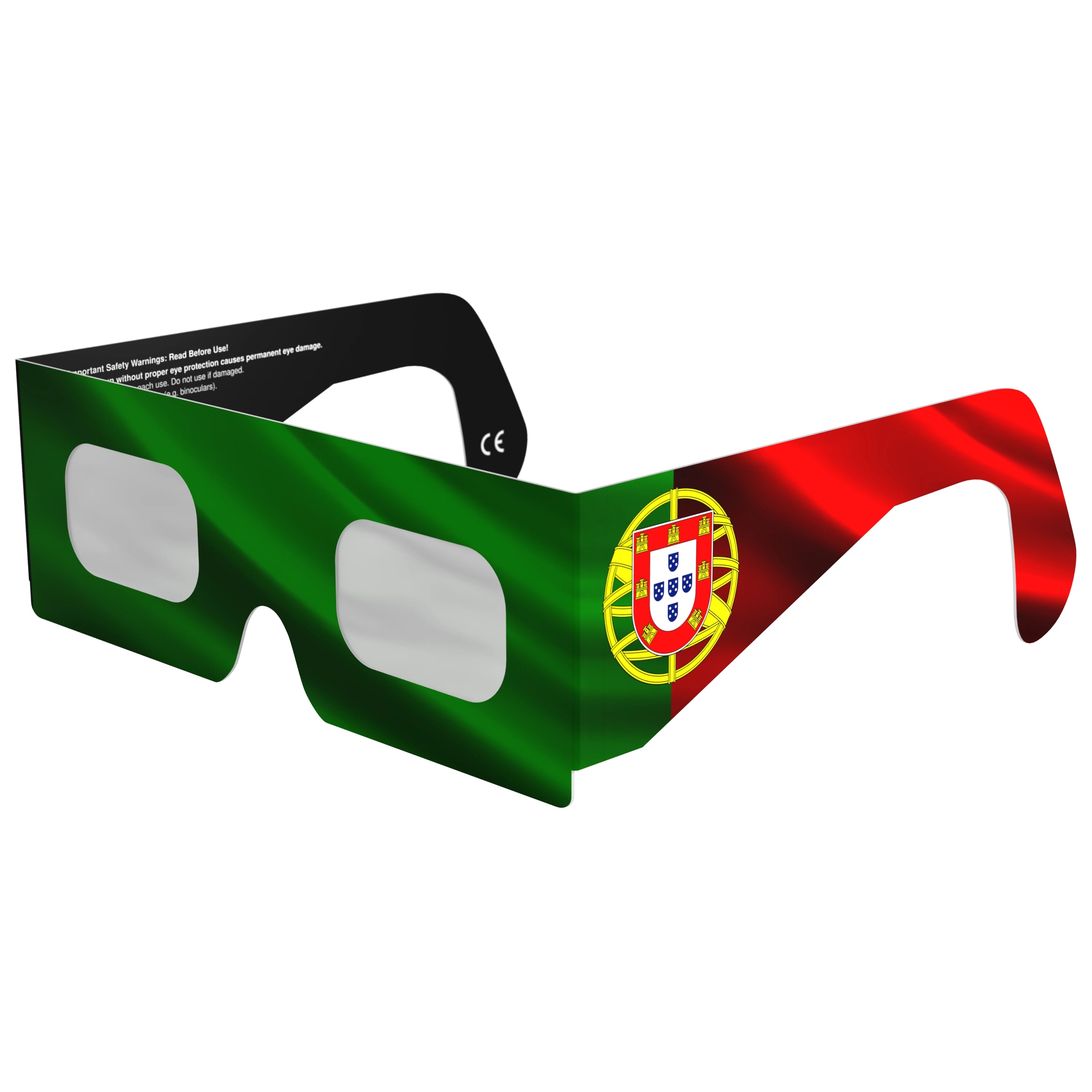 Front-side main angle view of the eclipse glasses, showcasing their sleek design. Perfect for the August 12, 2026 event.