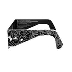 Side alternate profile view of the reflective design eclipse glasses showing their sleek, shiny surface.