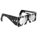 Front-side angle of the reflective solar eclipse glasses emphasizing the mirror-like quality.