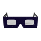 Clean front view of Rocketrider solar eclipse glasses, showcasing ISO 12312-2 certification.