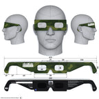 Solar Eclipse Glasses with Army design, CE Certified and ISO Compliant - Back and Front View
