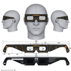 Solar Eclipse Glasses with Astral design, CE Certified and ISO Compliant - Back and Front View
