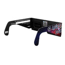 Lunettes pour éclipse solaire, design Aurora, certifiées CE et conformes ISO 12312-2 - vue latérale arrière