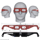 Gafas para eclipse solar homologadas, diseño Bloom, certificadas CE y conformes con ISO 12312-2 - vista delantera y trasera