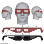 Solar Eclipse Glasses with Bloom design, CE Certified and ISO Compliant - Back and Front View