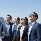 Solar Eclipse Glasses with BTC design, CE Certified and ISO Compliant - Lifestyle Image of 50-Pack