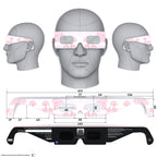 Solar Eclipse Glasses with Cherrylane design, CE Certified and ISO Compliant - Back and Front View