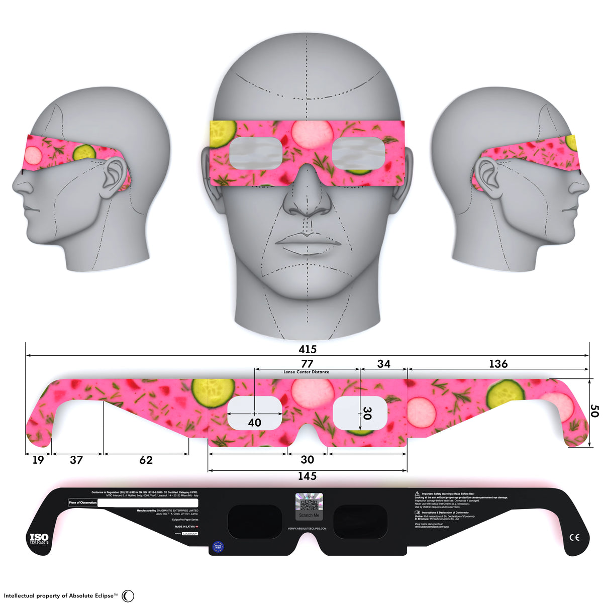 Gafas Para Eclipse Solar Sunburst - Certificadas ISO 12312-2 Y CE, Recomendadas Por AAS, Para Eclipse Europa 2026