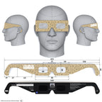 Solar Eclipse Glasses with Doodle design, CE Certified and ISO Compliant - Back and Front View