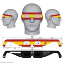 Solar Eclipse Glasses with ES design, CE Certified and ISO Compliant - Back and Front View