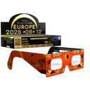 Solar Eclipse Glasses with Fiesta design, CE Certified and ISO Compliant - Packaging Image of 100-Pack