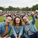 Solar Eclipse Glasses with GB design, CE Certified and ISO Compliant - Lifestyle Image of 100-Pack