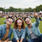 Solar Eclipse Glasses with GB design, CE Certified and ISO Compliant - Lifestyle Image of 100-Pack