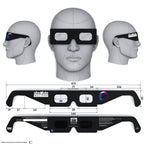Solar Eclipse Glasses with Helmet design, CE Certified and ISO Compliant - Back and Front View