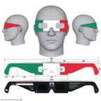 Solar Eclipse Glasses with IT design, CE Certified and ISO Compliant - Back and Front View