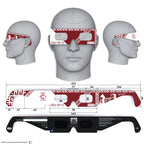 Solar Eclipse Glasses with LV design, CE Certified and ISO Compliant - Back and Front View