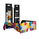 Solar Eclipse Glasses with Memphis design, CE Certified and ISO Compliant - Packaging Image of 2-Pack