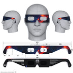 Solar Eclipse Glasses with Nebula design, CE Certified and ISO Compliant - Back and Front View