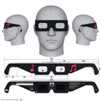 Solar Eclipse Glasses with Notes design, CE Certified and ISO Compliant - Back and Front View