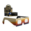 Solar Eclipse Glasses with Peace design, CE Certified and ISO Compliant - Packaging Image of 50-Pack