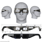 Solar Eclipse Glasses with Soot design, CE Certified and ISO Compliant - Back and Front View