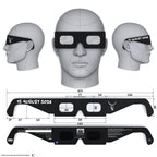 Solar Eclipse Glasses with Swing design, CE Certified and ISO Compliant - Back and Front View