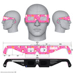 Solar Eclipse Glasses with Unicorns design, CE Certified and ISO Compliant - Back and Front View